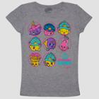 Girls' Shopkins' Cupcake Queen Short Sleeve T-shirt - Gray Xl (14-16), Size:
