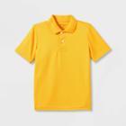 Kids' Short Sleeve Performance Uniform Polo Shirt - Cat & Jack Gold