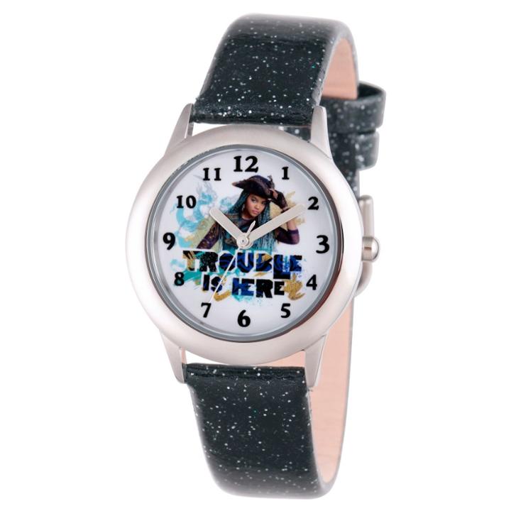 Girls' Disney Descendants 2 Uma Tween Stainless Steel Watch - Black, Purple