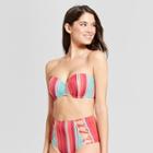 Women's Vacay Light Lift Bandeau Bikini Top - Shade & Shore Multi Stripe 34dd,
