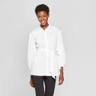 Women's Long Sleeve Nouveau Button-up Tunic - Who What Wear White