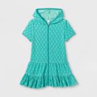 Girls' Mermaid Scale Hodded Terry Cover Up - Cat & Jack Green