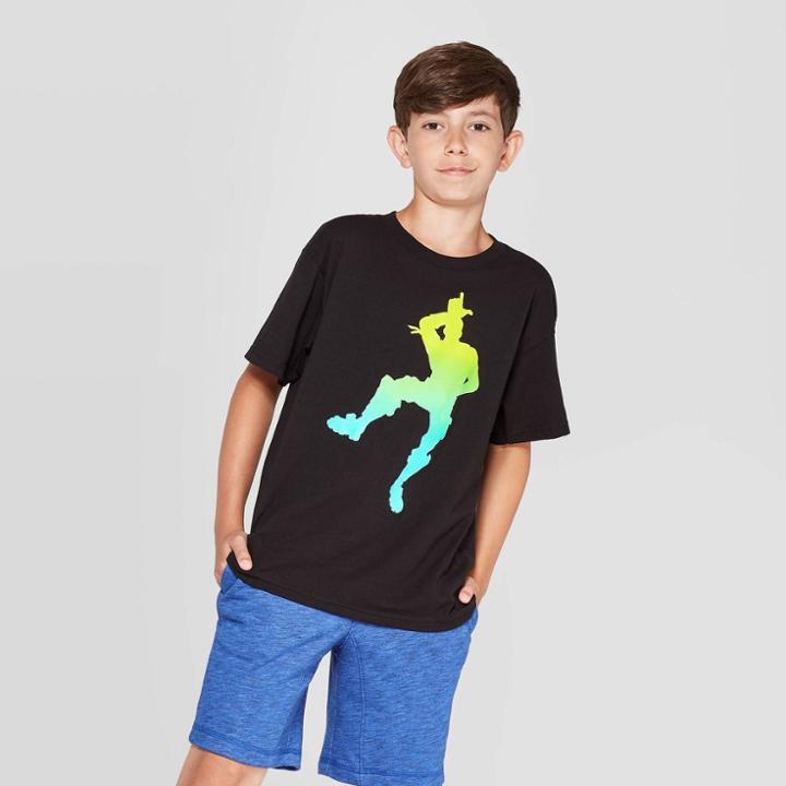 Boys' Fortnite L Dance Short Sleeve T-shirt - Black