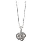 Target Women's Love Knot Pendant With Cubic Zirconia In Sterling Silver - Silver/clear