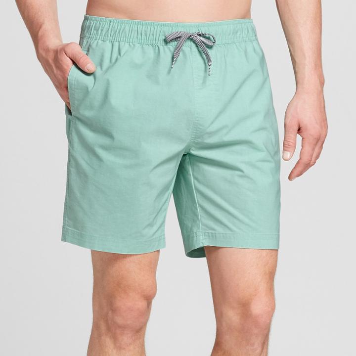 Trunks Men's 7.5 Warp Elastic Waist Board Shorts - Goodfellow & Co Mint Frosting