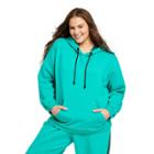 Women's Plus Size Color Block Hoodie - Lego Collection X Target Teal/green/black