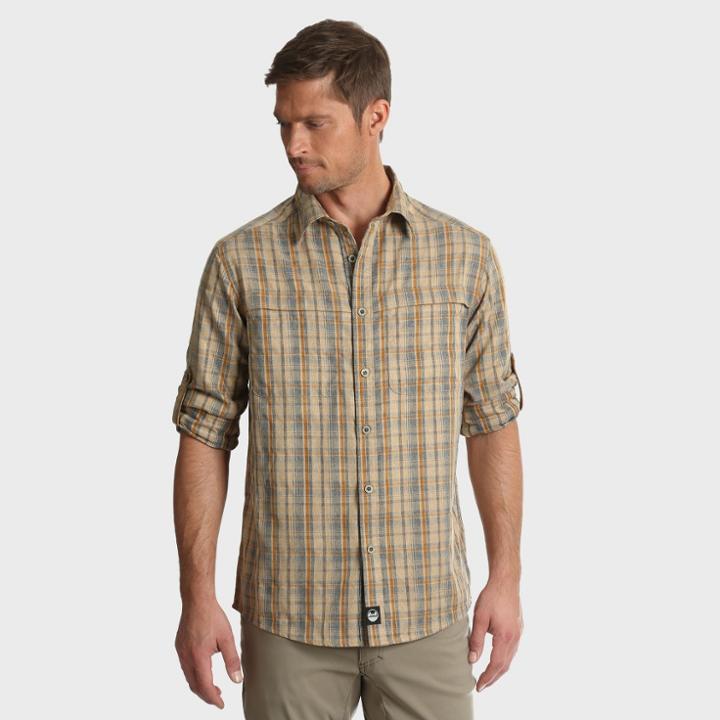 Wrangler Men's Plaid Long Sleeve Performance Camp