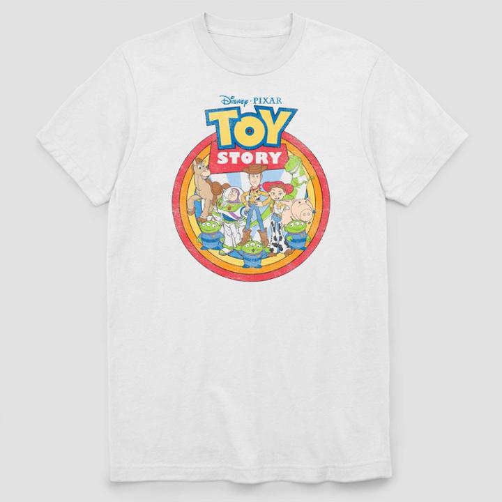 Men's Disney Toy Story Group Short Sleeve Graphic T-shirt - White S, Men's,
