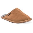Men's Muk Luks Printed Berber Suede Scuff Slippers - Tan