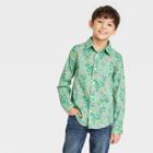 Plusboys' Long Sleeve Button-down Shirt - Cat & Jack Green