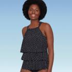 Women's Slimming Control High Neck Tiered Tankini Top - Dreamsuit By Miracle Brands