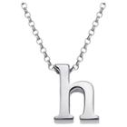 Distributed By Target Women's Sterling Silver 'h' Initial Charm Pendant -