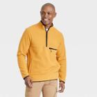 Men's Polar Fleece High Neck 1/2 Zip Sweatshirt - Goodfellow & Co Gold