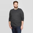 Men's Big & Tall Standard Fit Long Sleeve Lyndale T-shirt - Goodfellow & Co Railroad Gray