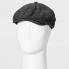 Men's Tweed Paper Boy Hat - Goodfellow & Co Gray L/xl, Size: Large/xl, Black Gray