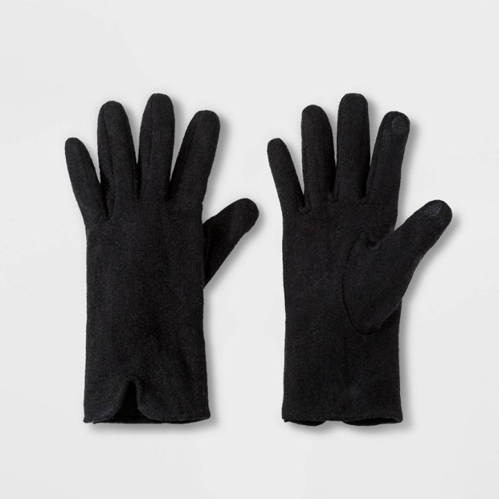 Women's Gloves - A New Day Black One Size, Women's