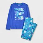 Boys' 2pc Long Sleeve Pajama Set - Cat & Jack Blue