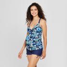 Maternity Multi Strap Braid Back Tankini - Isabel Maternity By Ingrid & Isabel Navy Floral S, Women's, Blue