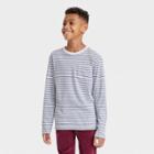 Boys' Long Sleeve Striped T-shirt - Cat & Jack White