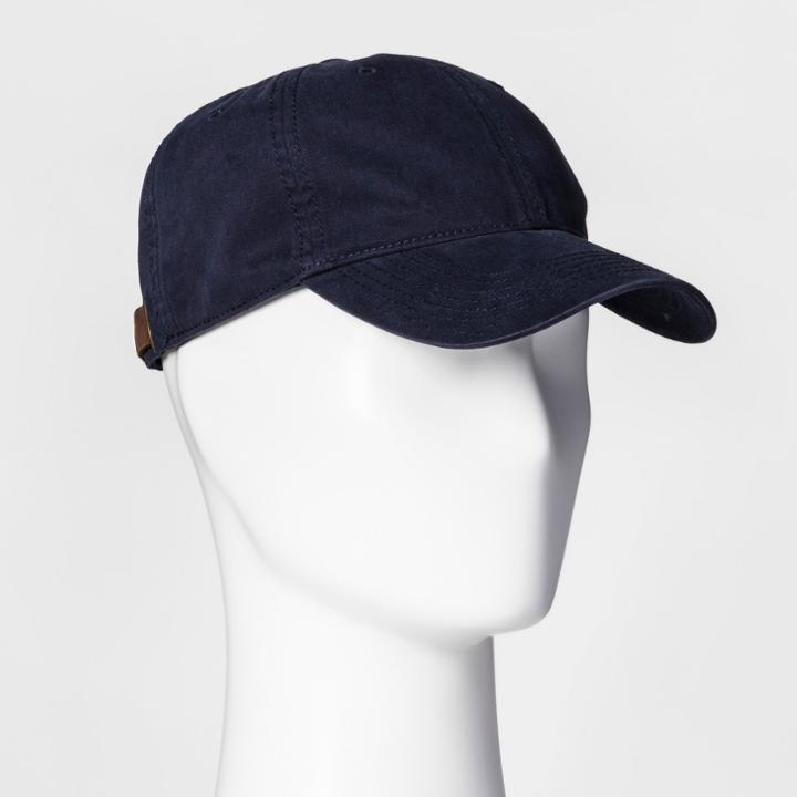 Men's Washed Baseball Cap - Goodfellow & Co Navy (blue)