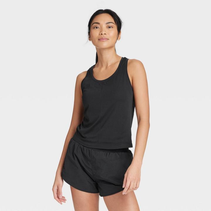 Women's Seamless Racerback Tank Top - All In Motion Black