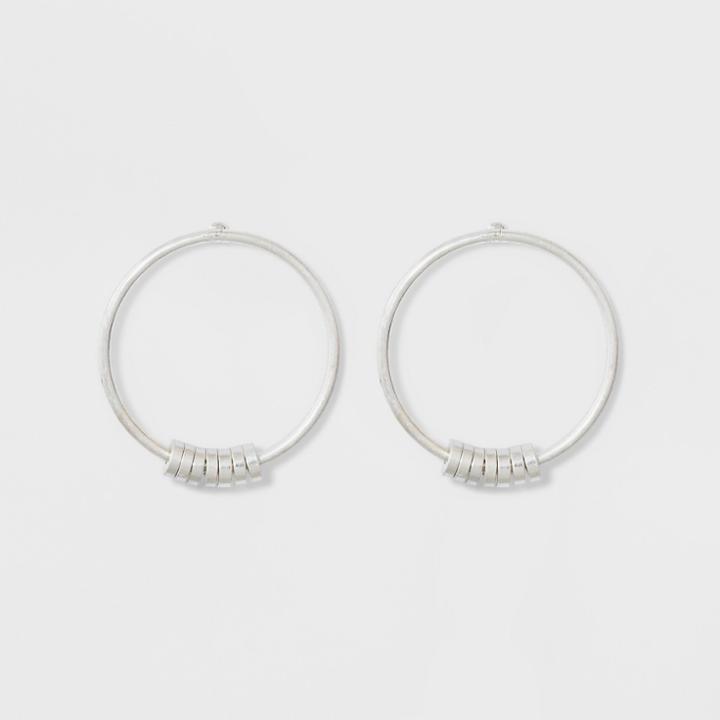 Open Round Wire Hoop Beaded Earrings - Universal Thread