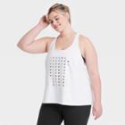 Women's Plus Size Skinny Racerback Tank Top - All In Motion White