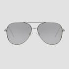 Women's Aviator Metal Sunglasses - A New Day Silver, Grey/silver