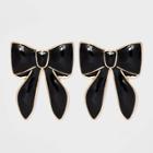 Sugarfix By Baublebar Pretty Bow Stud Earrings - Black