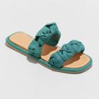 Women's Meg Knotted Slide Sandals - Universal Thread Jade