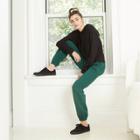 Women's High-rise Vintage Jogger Sweatpants - Wild Fable Green