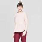 Women's Long Sleeve Draped T-shirt - C9 Champion Light Pink Heather