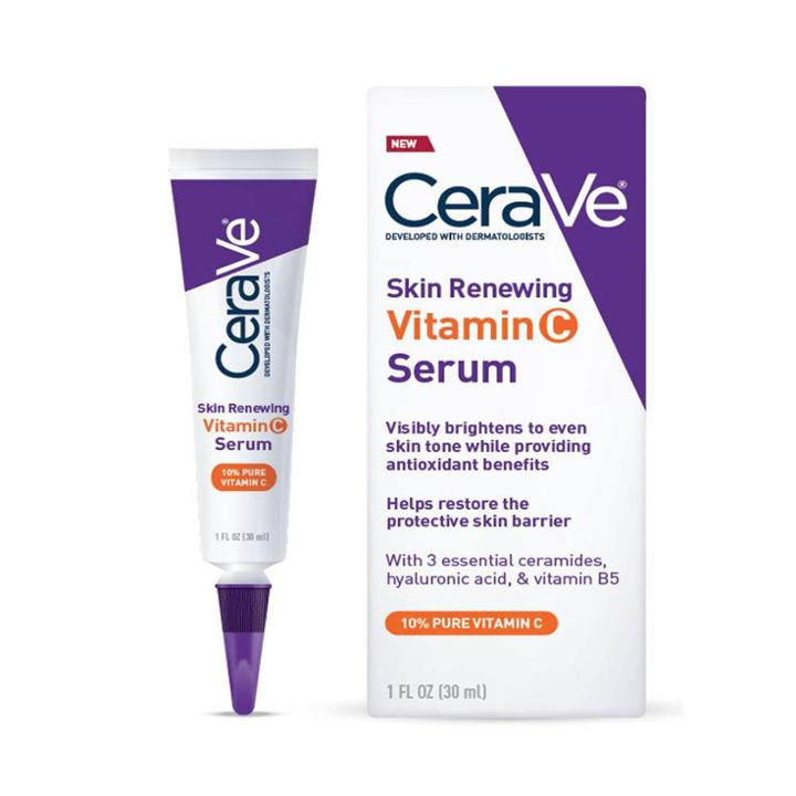 Cerave Skin Renewing Vitamin C Face Serum With Hyaluronic Acid