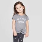 Grayson Mini Toddler Girls' Graphic Short Sleeve T-shirt - Charcoal