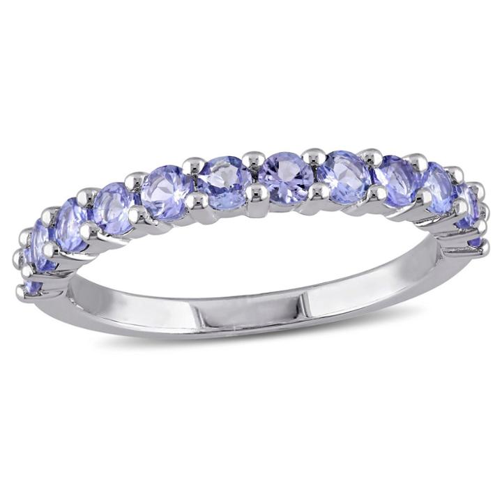 Allura .84 Ct. T.w. Tanzanite Stacking Ring In Sterling Silver -