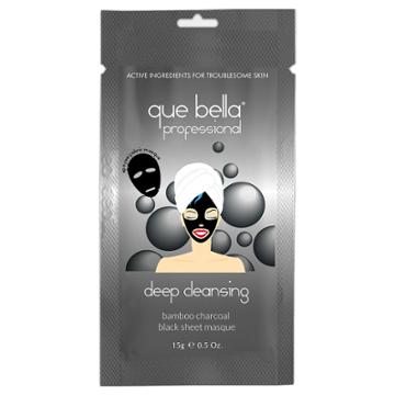Que Bella Professional Cleansing Charcoal Black Sheet