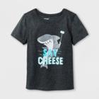 Toddler Boys' Adaptive Short Sleeve Shark Graphic T-shirt - Cat & Jack Black