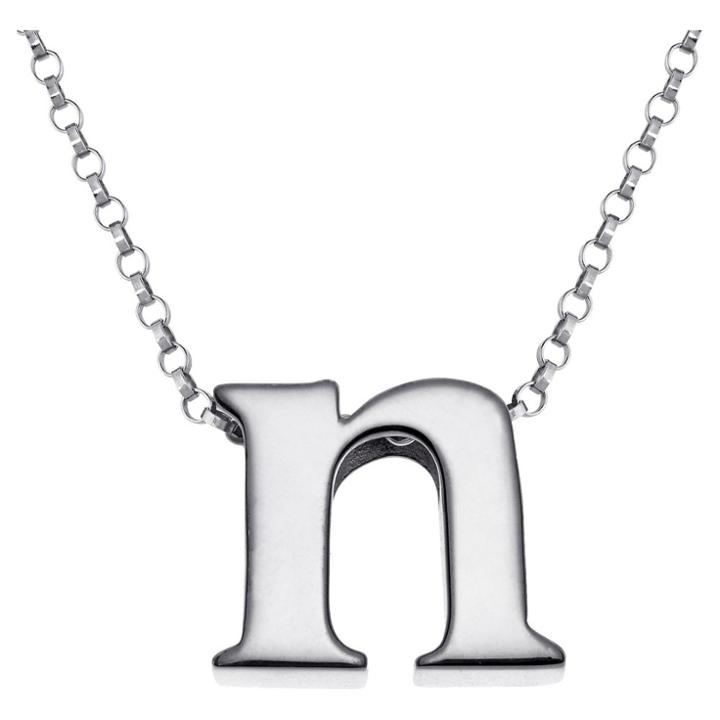 Distributed By Target Women's Sterling Silver 'n' Initial Charm Pendant -