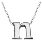 Distributed By Target Women's Sterling Silver 'n' Initial Charm Pendant -