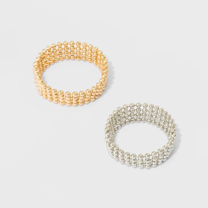 Mixed Ring Set 2pc - A New Day Gold/silver, Size: