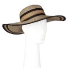 Merona Women's Floppy Straw Hat Black And Brown -