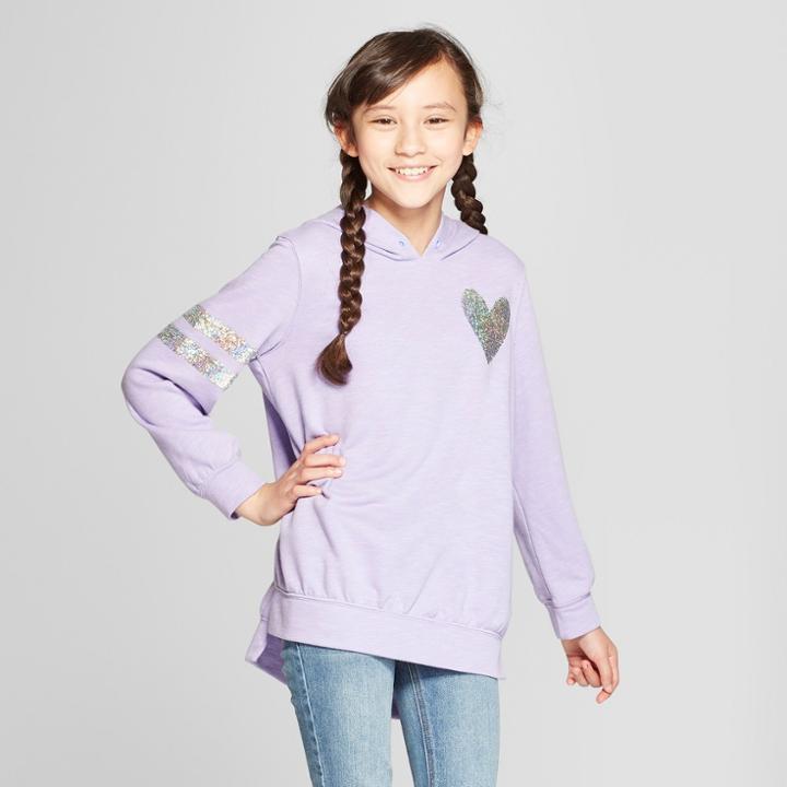 Girls' Flip Sequins Hoodie - Cat & Jack Violet