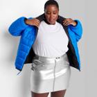 Women's Plus Size Faux Leather Moto Mini Skirt - Wild Fable