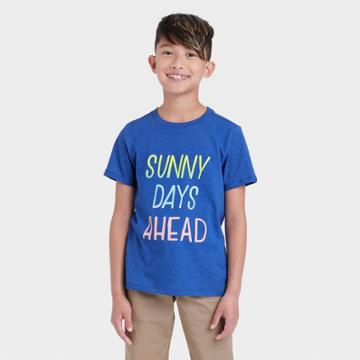 Boys' 'sunny Days Ahead' Graphic Short Sleeve T-shirt - Cat & Jack Blue