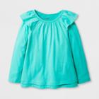 Toddler Girls' Adaptive Long Sleeve Ruffle Top - Cat & Jack