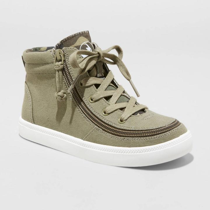Boys' Camouflage Essential Hi Top Sneaker Billy Footwear - Olive Green