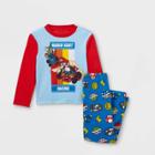 Boys' Mario Kart 2pc Fleece Pajama Set - Red/blue