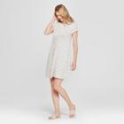 Women's Chevron T-shirt Dress - Spenser Jeremy - Gray/white