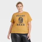 Miller Women's Plus Size Coors Beer Short Sleeve Graphic T-shirt - Mustard