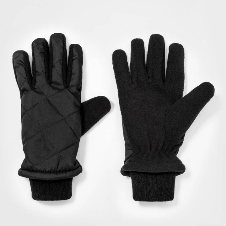 Boys' Quilted Gloves - Cat & Jack Black